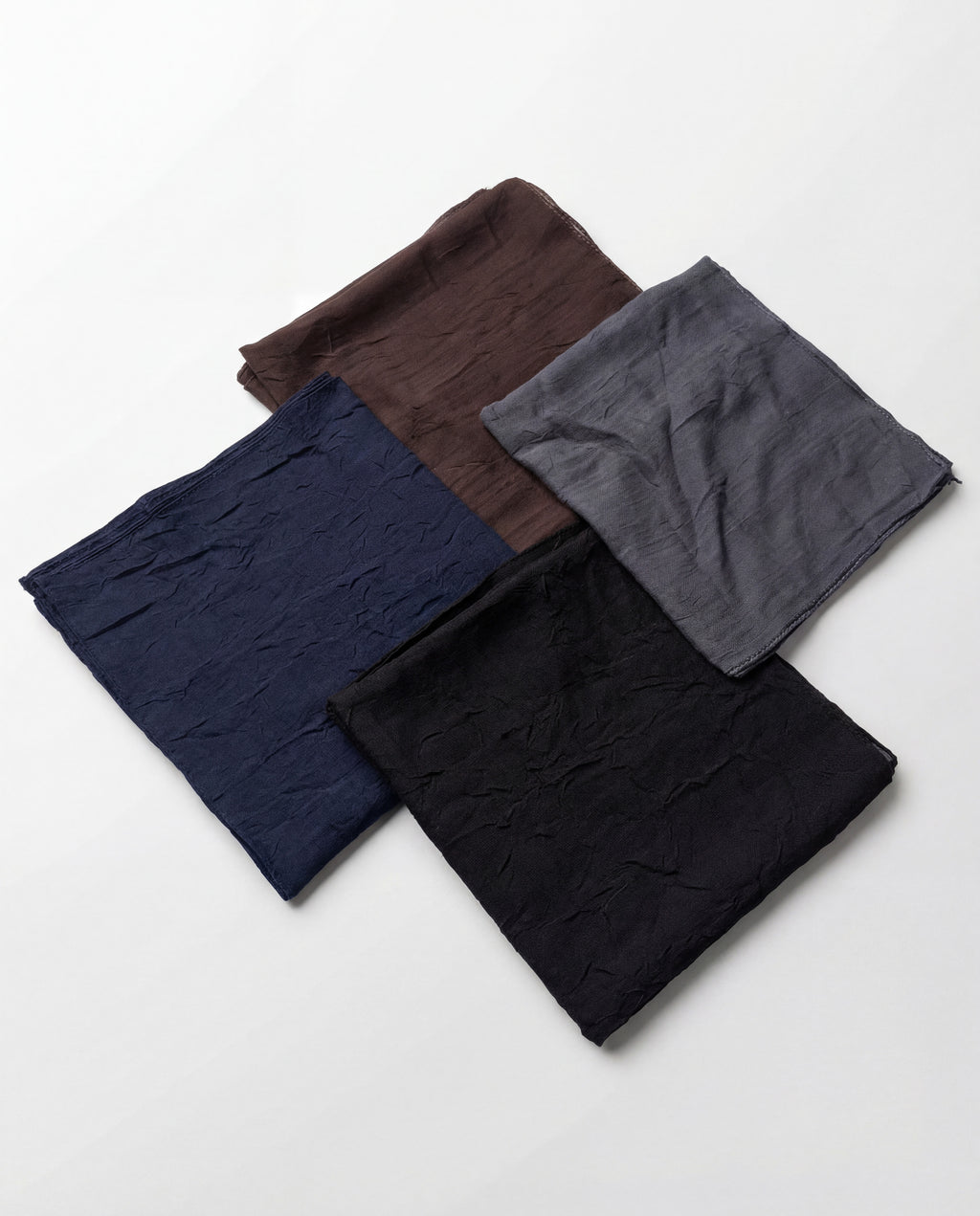 4'lü Bambu Kraş Eşarp Seti (Füme - Koyu Kahve - Lacivert - Siyah)