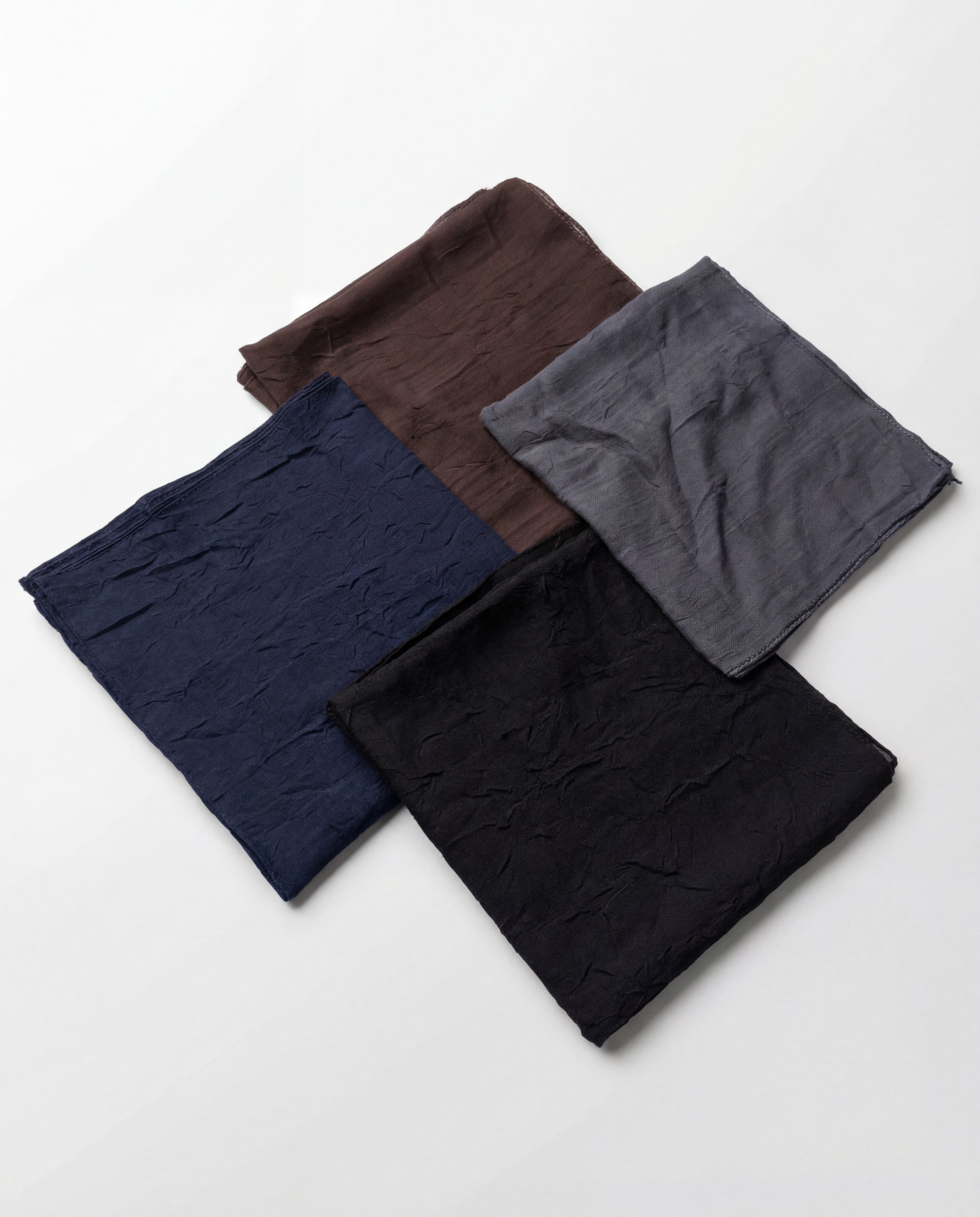 4'lü Bambu Kraş Eşarp Seti (Füme - Koyu Kahve - Lacivert - Siyah)