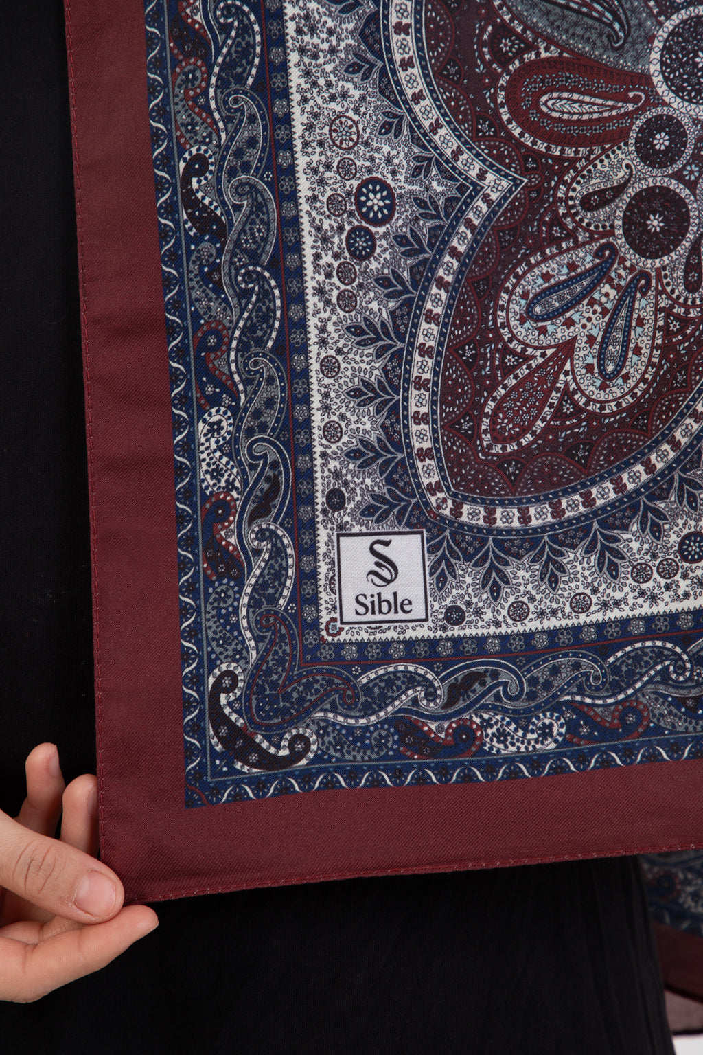 Etnik Etro “Tula” Desenli İpeksi Soft Şal Bordo