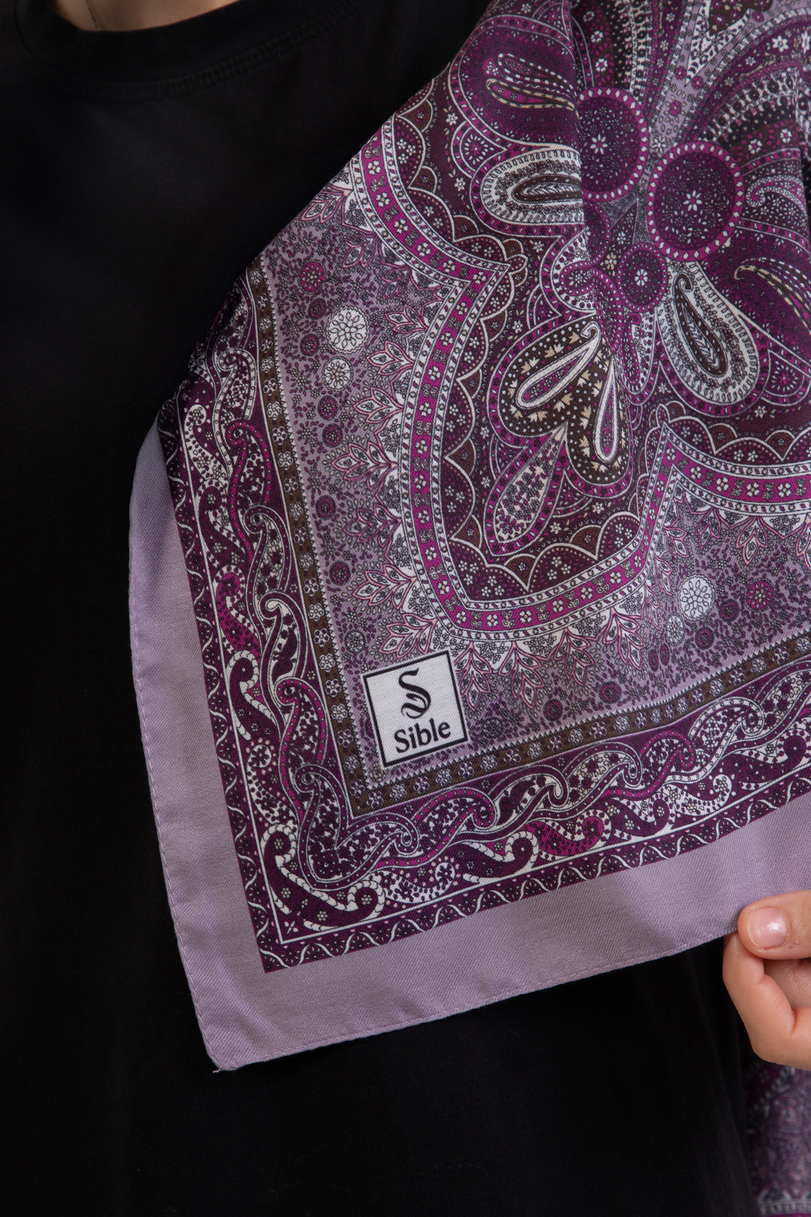 Etnik Etro “Tula” Desenli İpeksi Soft Şal Pembe