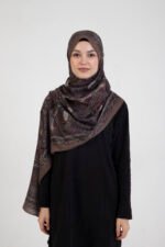 Etnik Etro “Tula” Desenli İpeksi Soft Şal Kahverengi