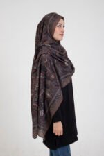 Etnik Etro “Tula” Desenli İpeksi Soft Şal Kahverengi - Görsel 2