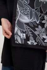 Floral “Zahara” Desenli İpeksi Soft Şal Siyah - Görsel 3