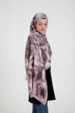 “Rosa” Gül Desenli İpeksi Soft Şal Pembe - Görsel 2