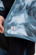 “Rosa” Gül Desenli İpeksi Soft Şal Turkuaz - Görsel 3