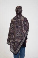 Etnik Etro “Tula” Desenli İpeksi Soft Şal Siyah - Görsel 4